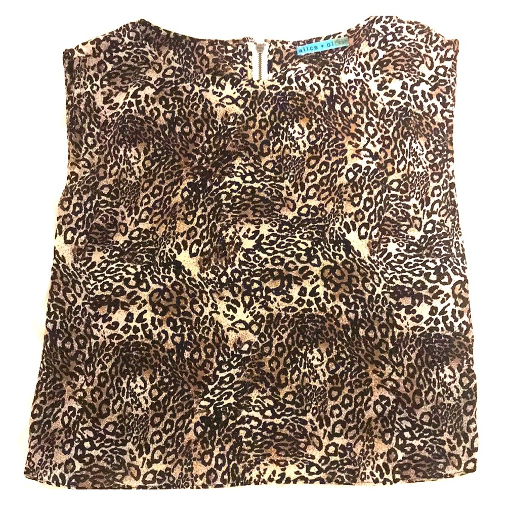 Alice + Olivia Animal Print Top, XS